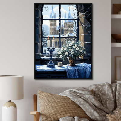 Christmast Winter Landscape Window - Art mural paysage d'hiver