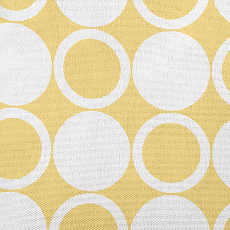 Housse de coussin d'extérieur carré à imprimé géométrique Cuban Flare, Jaune, 20 po x 20 po