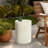 Evas 17.9" H Cement Round Side Table, Speckled Outdoor End Table