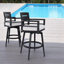 Tabourets de bar pivotants d'extérieur haut de gamme en aluminium avec coussin Sunbrella®-123417632-130915330