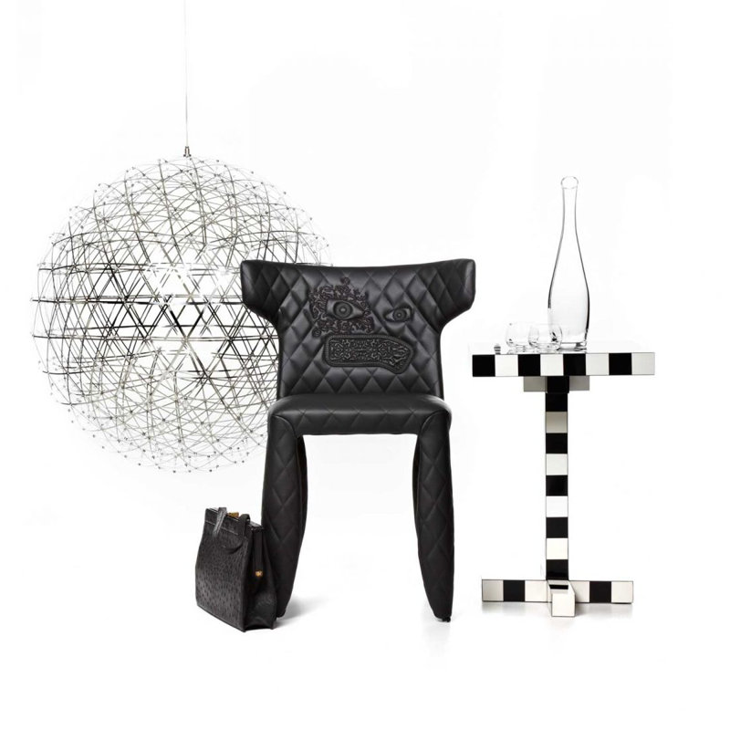 Monster Wingback Chair, Face Faux Leather