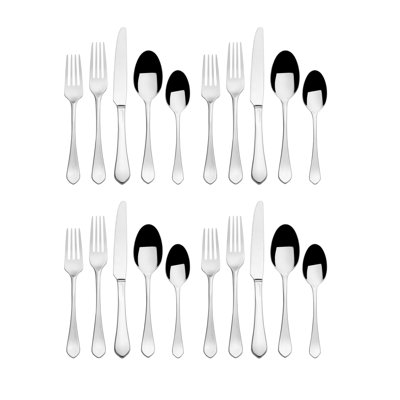 Mikasa Colson 20-Piece 18/10 Stainless Steel Flatware Set, Service For 4