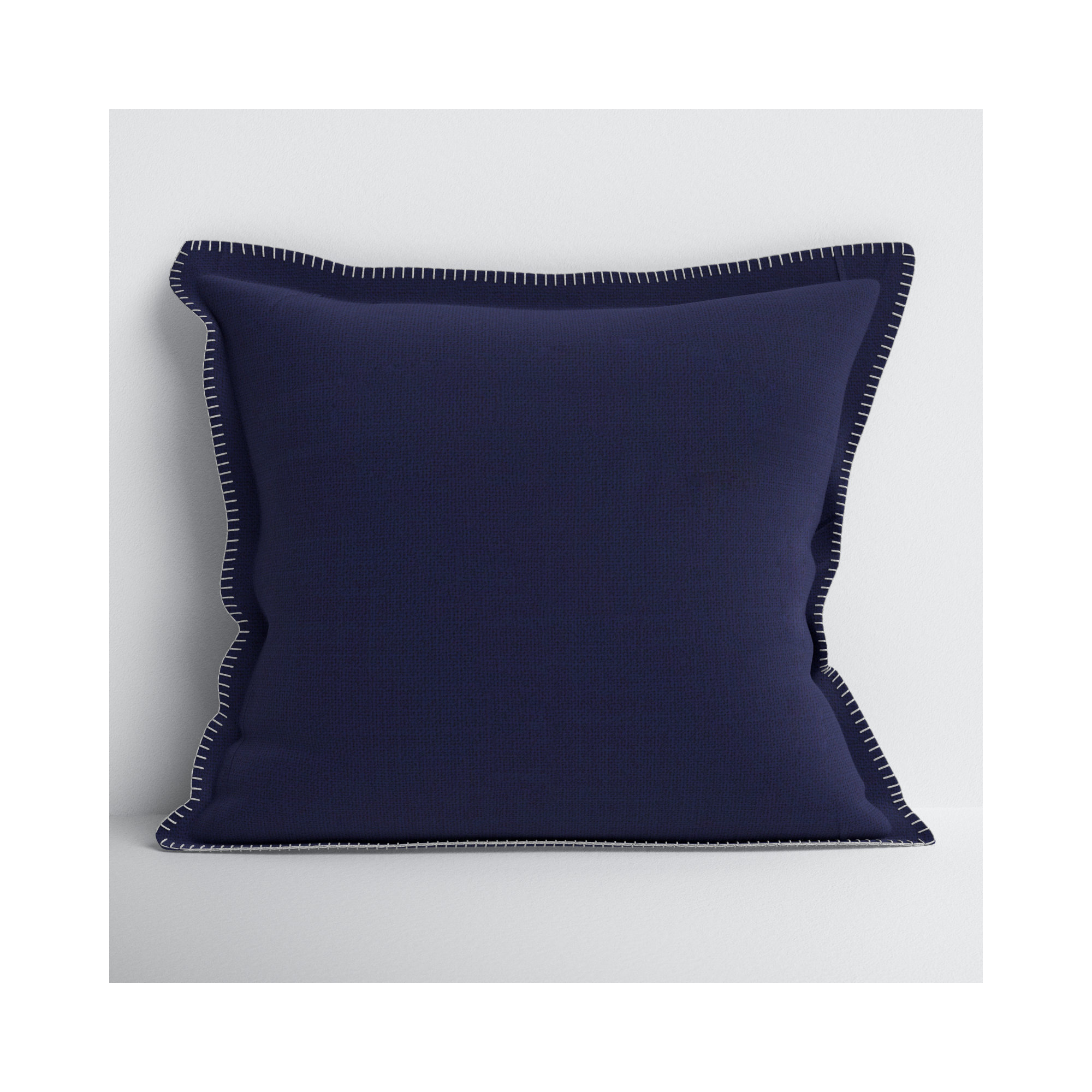 Ivara Cotton Throw Pillow, Navy Blue