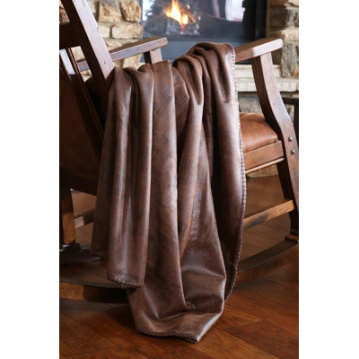 Crocodile Brown Throw