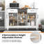 Buffet avec 2 tiroirs et 4 tablettes réglables-513997673