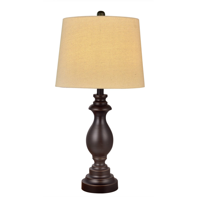 Sandhurst Metal USB Table Lamp, Oil Rubbed Bronze, Oatmeal