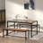 Picnic Table And Bench Set With 2" Umbrella Hole And Storage Rack, For Indoor And Outdoor Use