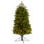Arbre de Noël élancé épinette vert réaliste avec lumières claires / blanches