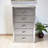 McKenzy-Alexander 5-Drawer Dresser in Silver Finish, 31.15" H X 18.76" W X 13.6" D
