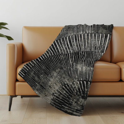 Addison Machine Washable Sherpa Fan-Like Throw Blanket