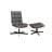 Trunnell Faux Leather Tufted Swivel Accent Chair-281922931
