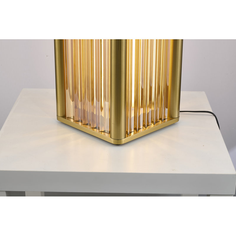 Lampe de table transitionnelle en acier inoxydable à DEL 1 lumière Transitional