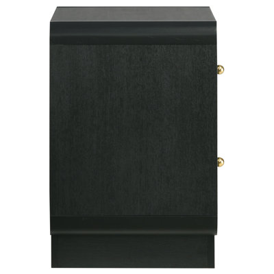 Cavelle 2-Drawer Nightstand Bedside Table Black