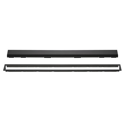 Grille solide 28 po - noir mat, cadre 3/4 po Schluter® KERDI -LINE