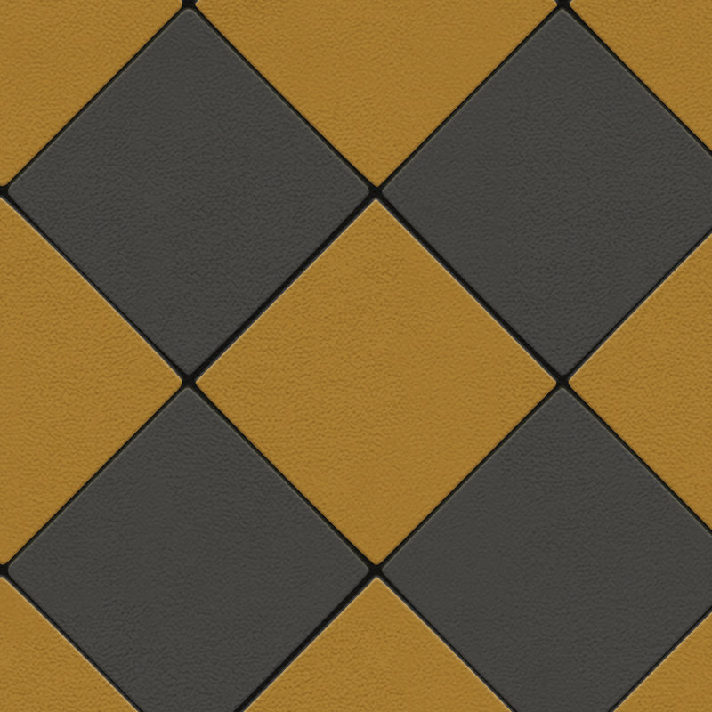 Hooppole Vinyl Checkered Indoor Rug, Rectangle 4' x 6'
