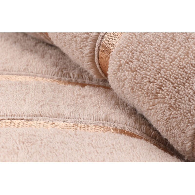 Benzant 2 Piece 100% Cotton Hand Towel Set, Beige