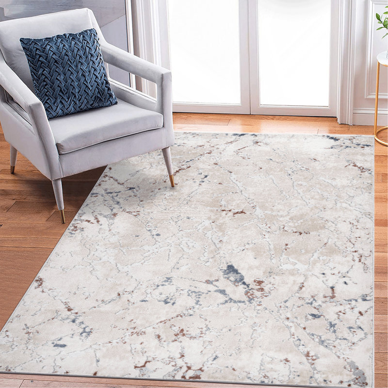 Contemporary Area Rug, Rectangle 5'3" x 7'6"
