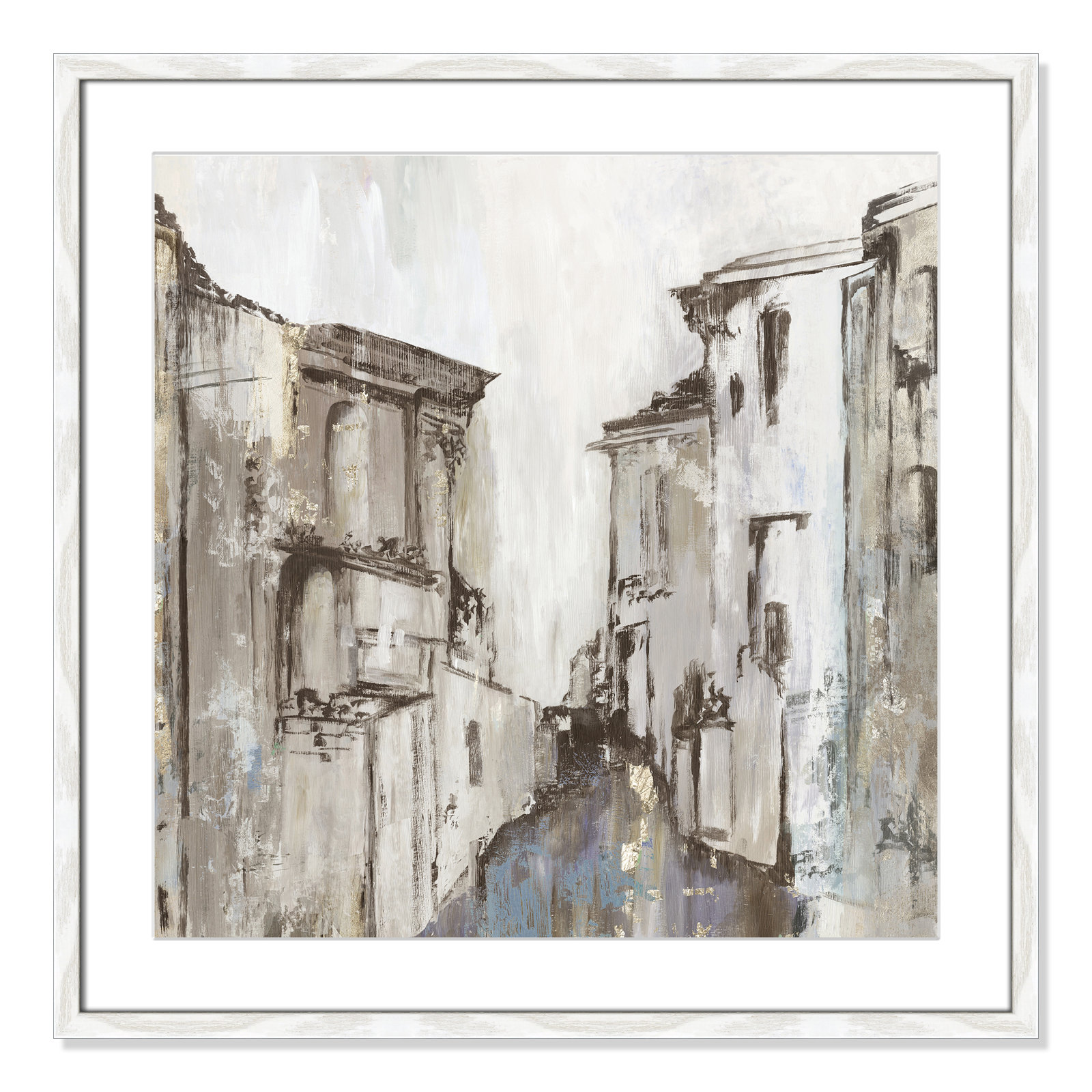 Daniella "Gothika" Painting by Allison Pearce, 27.5" H x 27.5" W, White Wood Grain