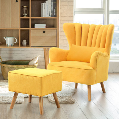 Brushed Sofa with Pillow Footstool