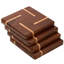 Mahogany and Maple Wood Coasters End Grain with Base