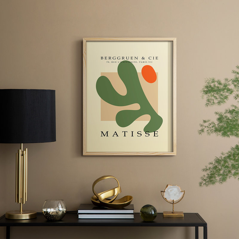 Matisse CECXLI, reproduction d'art encadrée - bois massif, Naturel, H 11 po x l 9 po