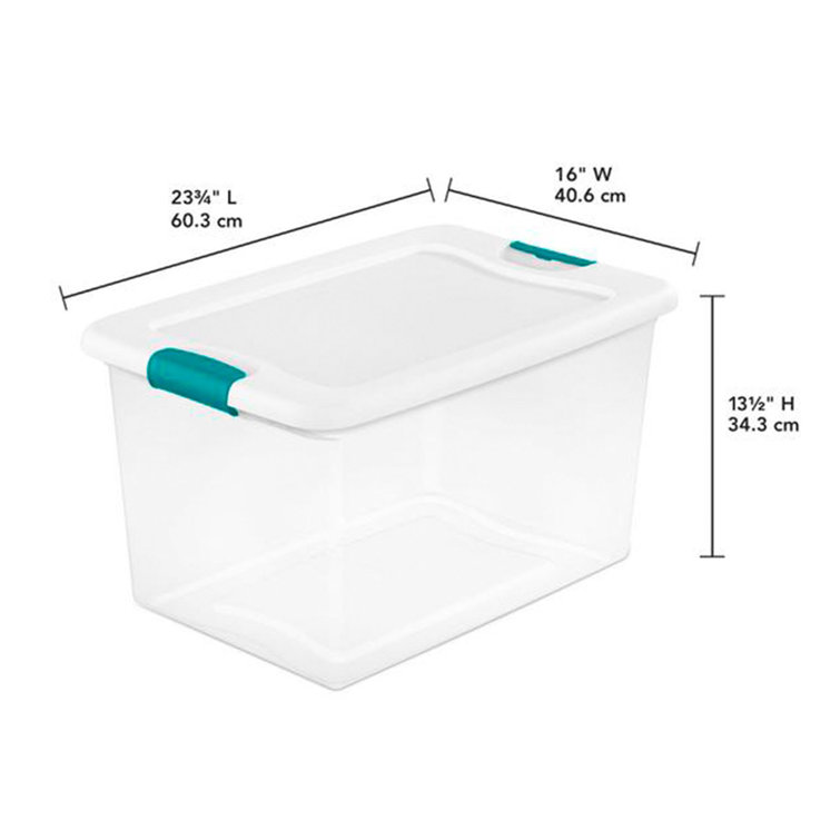 Sterilite Medium Clear Multipurpose Plastic Storage Tote, 4 Pack