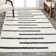 Colline Berber Stripe Shag White/Gray Rug