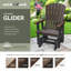 Fauteuil coulissant à éventail en grain de bois brésilien avec base-482479298
