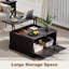 Table basse à plateau relevable 31,5 "avec rangement Farmhouse-669061312-669061313