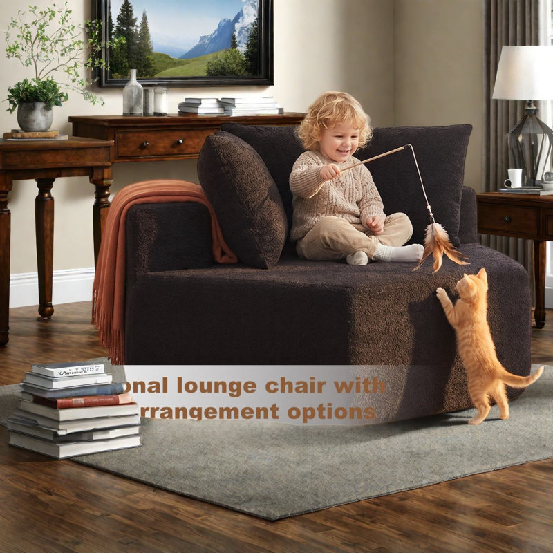Chaises d'appoint modernes, 54 po Chenille