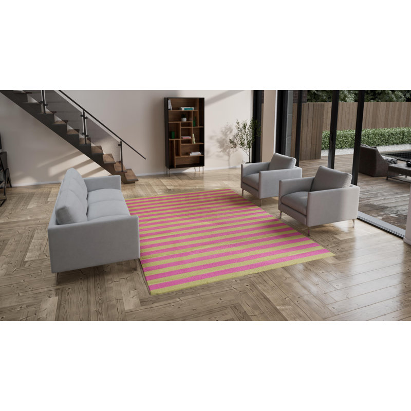 Pink Flatweave Cotton Rug - 8'1" x 11'1"