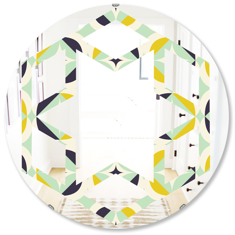 Miroir mural Hexagon Star Diamond V Eclectic, H 31,5 po x l po, Étoile hexagonale diamant