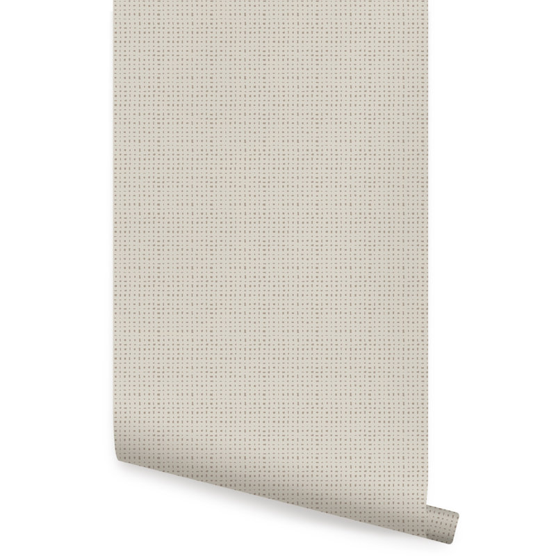 Rouleau de papier peint adhésif L 18 pi x l 24 po Alisha-Li, Taupe du désert
