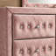 Commode à 6 tiroirs en tissu rose