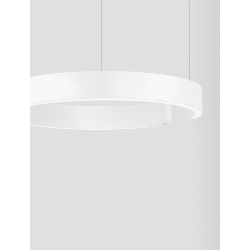 1 - Light White LED Cylinder Pendant