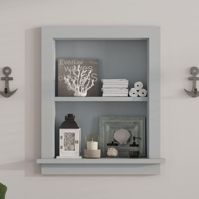 Cabinet de niche encastré en bois 17,5 po x P 4 po x H 20,3 po, Gris
