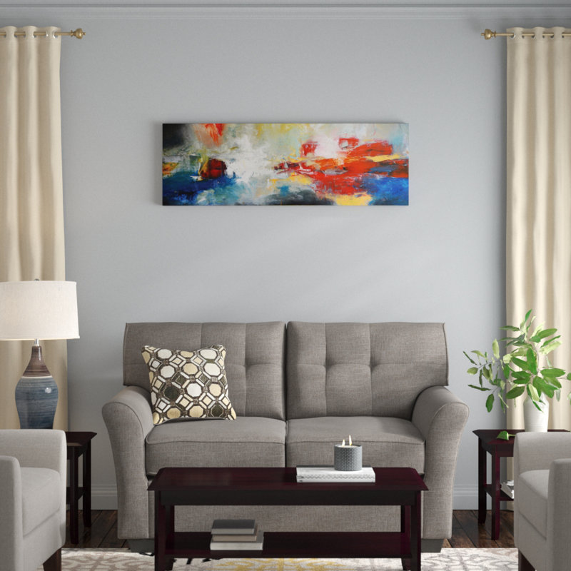 «Flowing Breath» par Andrada Anghel - Estampe numérique sur toile tendue avec châssis, H 16 po x l 48 po x P 1,5 po