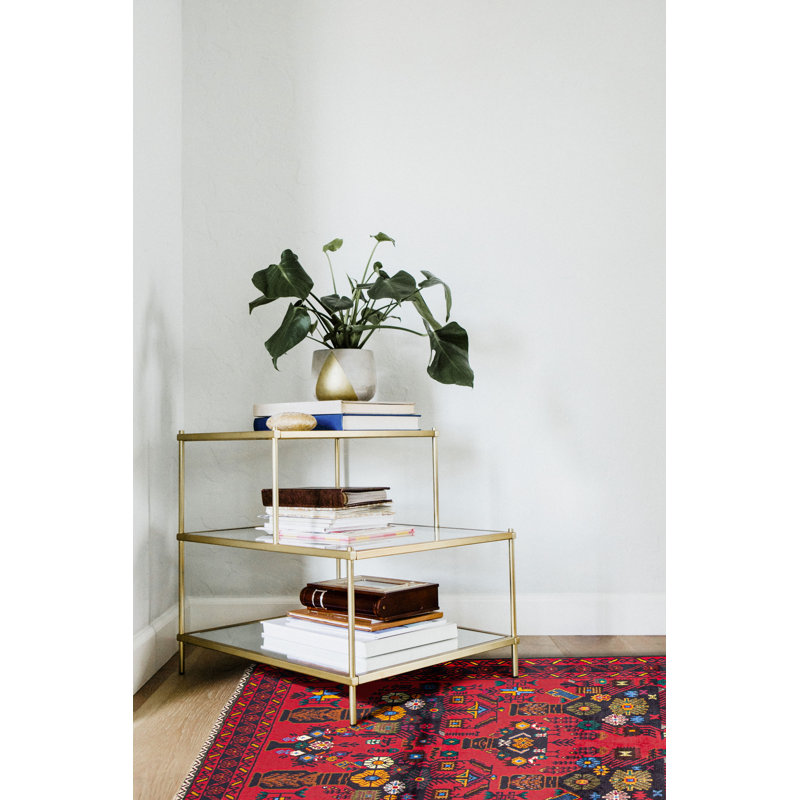 Tapis rouge Teimani 3 pi 6 po x 6 pi 6 po