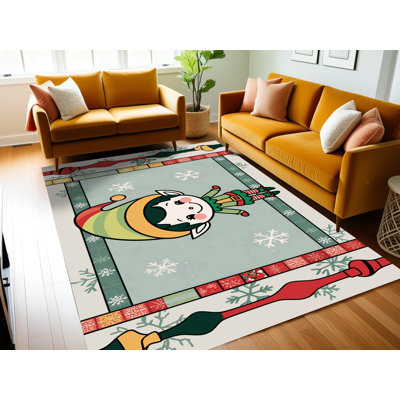 Tapis de vacances d'hiver de Noël lavable The Holiday Aisle®