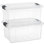 Superio 21 pte Bac de rangement transparent avec couvercle, boîte de rangement en plastique pour la maison