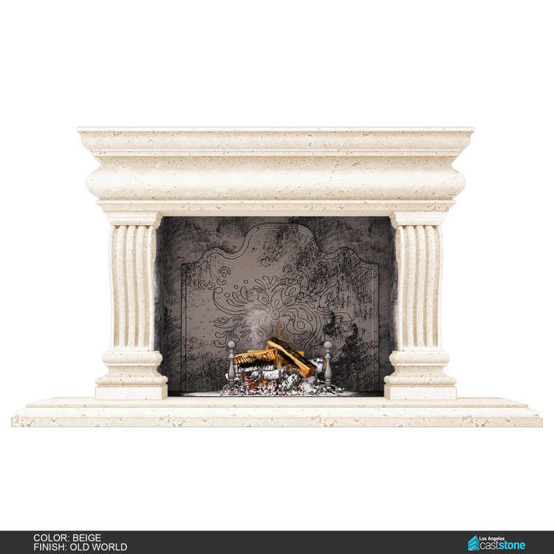 Tigran IV Fireplace Surround, Old World Beige