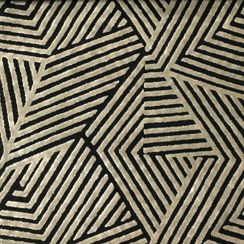 Otis-Aurora Burnout Velvet Fabric, Domino