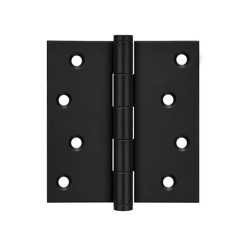 Deltana DSB419-RZ DSB419-RZ 4.0" x SQR Solid Brass Hinge Pair Matte Black, Matte Black