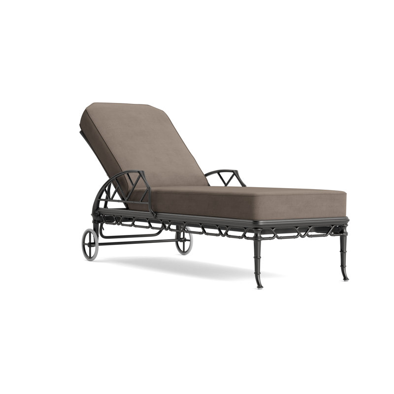 Calcutta Outdoor Chaise Lounge, Fusion Neptune, Textured Pewter