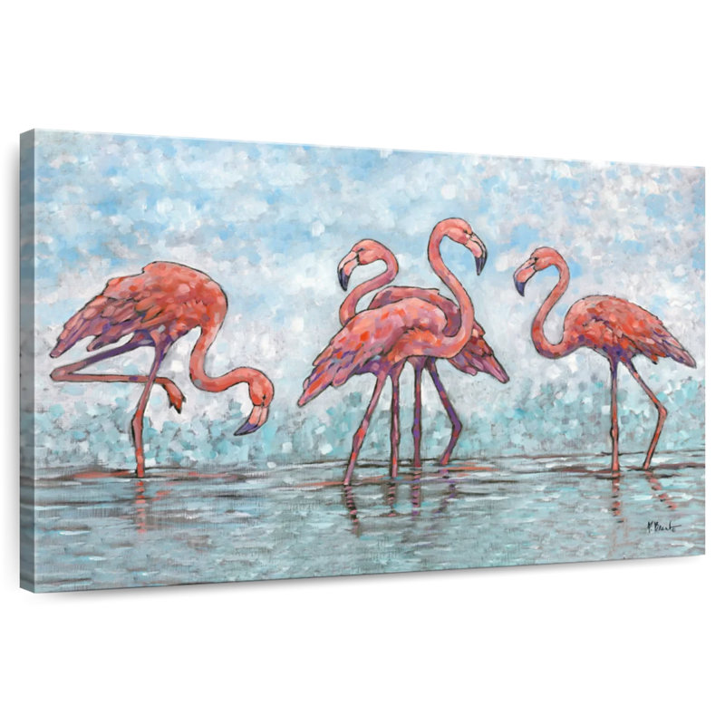 Brampt Impressions Of Flamants IV, H 16 po x l 24 po