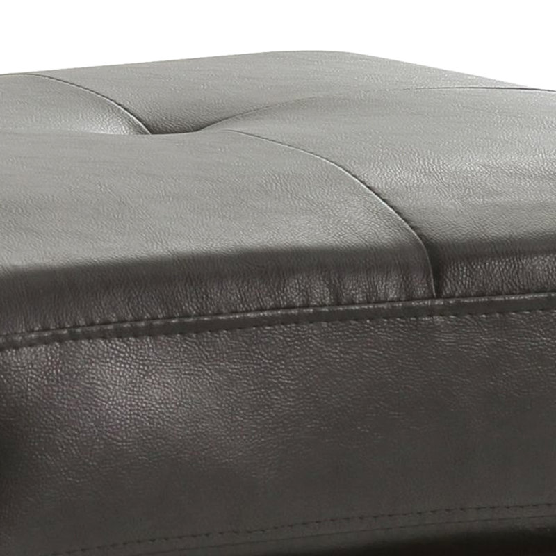 Noir stylisé pour les espaces modernes et traditionnels - H 19 po x l 23 po x P 23 po, prêt à l'emploi, peut accueillir une personne, peut être utilisé dans des espaces relaxants et peut être utilisé immédiatement, finition classique sur le matériau