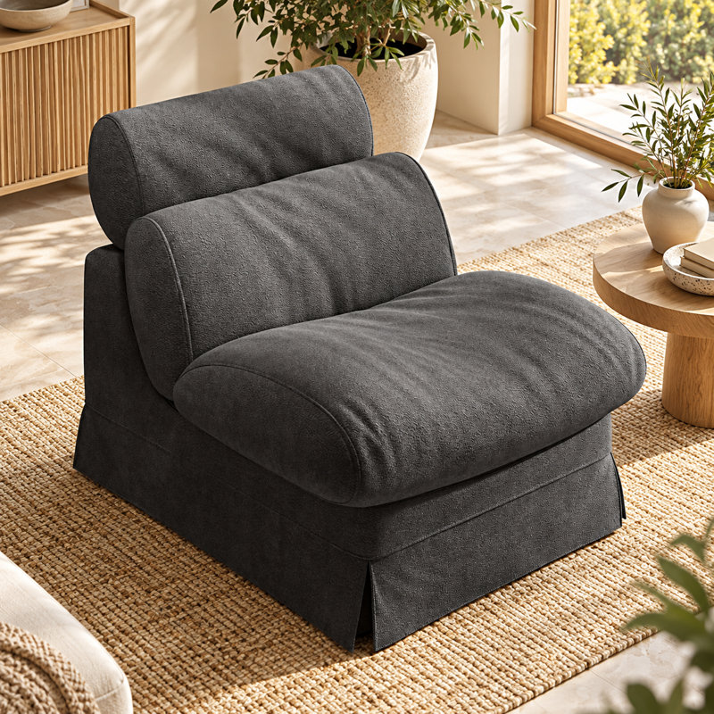Upholstered 32.6 " Chenille Sofa, Grey