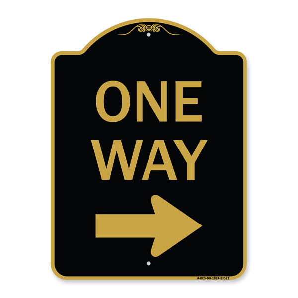 Signmission Designer Series Sign - One Way Sign (Right Arrow) | Green ...