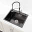 Lavabo de cuisine en acier inoxydable noir 23 po x 19 po fabriqué à la main pour une qualité et une durabilité exceptionnelles
