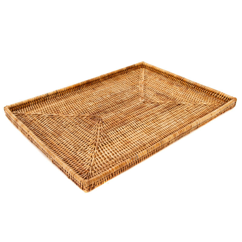  Ottoman/Coffee Table Tray, Honey Brown